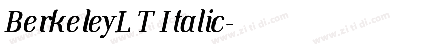 BerkeleyLT Italic字体转换
